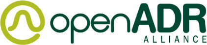 OpenADR Alliance logo featuring a green circular waveform icon to the left of the text openADR ALLIANCE in green letters.