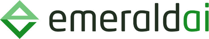 Green geometric E logo next to the word emeral dai in lowercase, with dai in a brighter green.